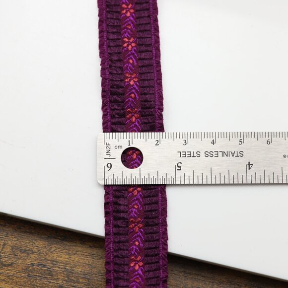 Purple Tone Choker Adjustable Length Fancy Texture Wide chokers (#80) - Picture 3 of 8